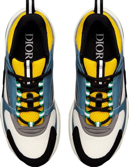 dior b22 blue and yellow|christian dior sneakers b22.